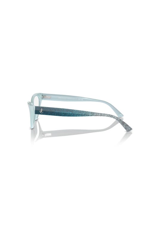 Jimmy Choo 55mm Cat Eye Optical Glasses In Blue