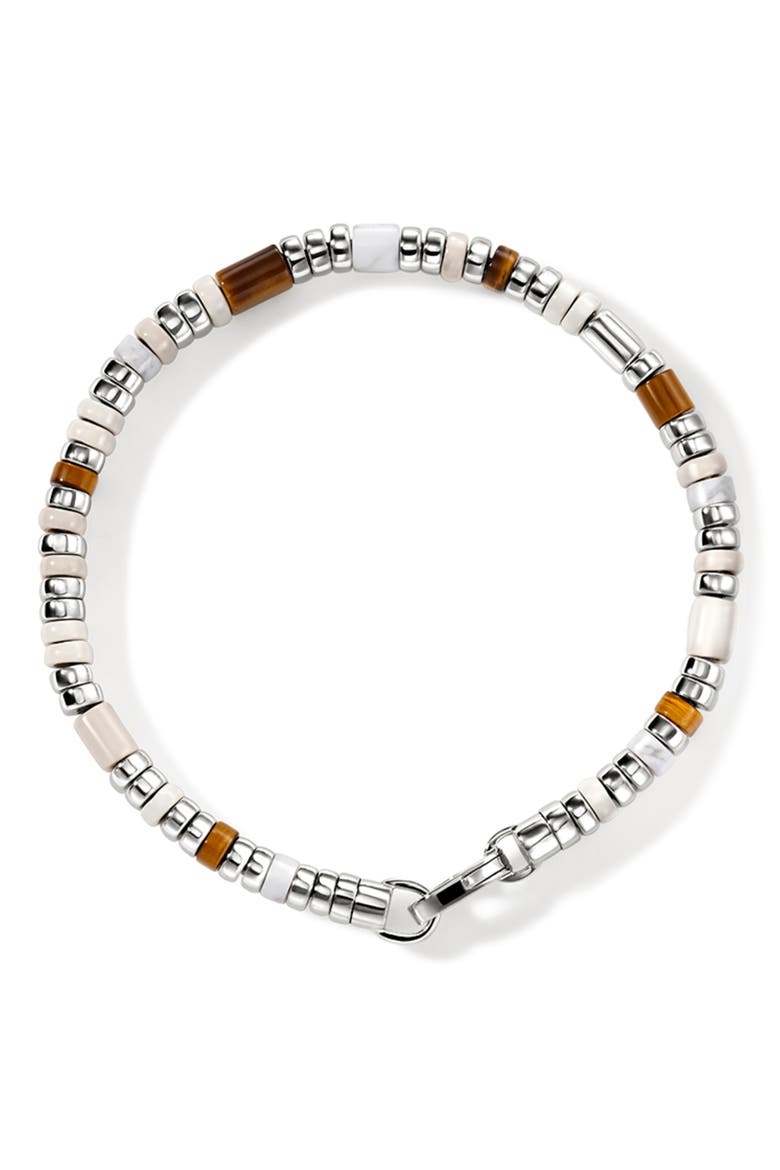 Colorblock Sterling Silver Bracelet, Alternate, color, BROWN