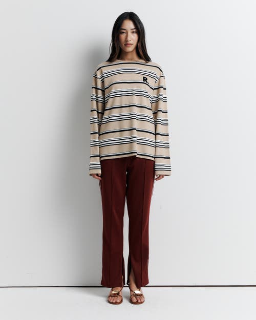 Romy The Brand Varsity Long Sleeve Tee In Brown