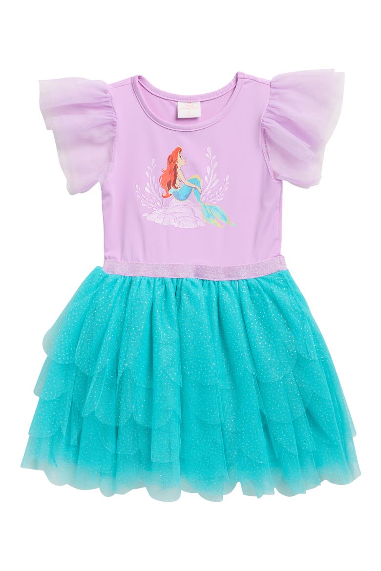 Kids' x Disney Ariel Ballerina Tutu Dress, Main, color, PURPLE MULTI