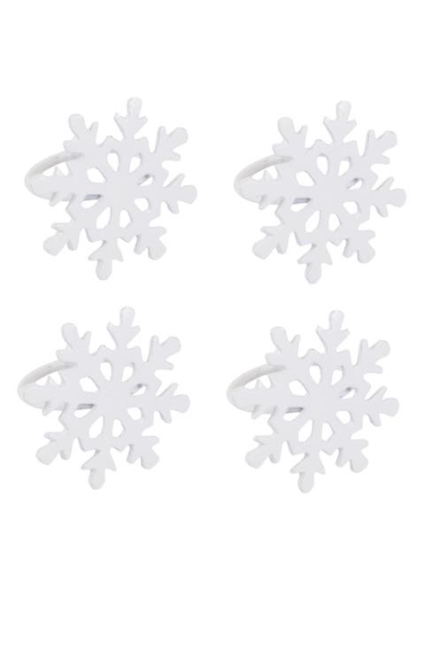 Snowflake Set of 4 Napkin Rings