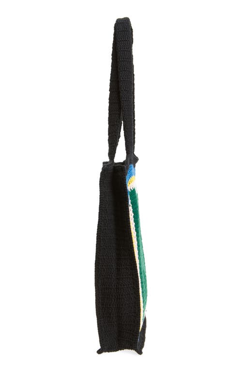 Casablanca Crochet Tennis Bag Tote In Green