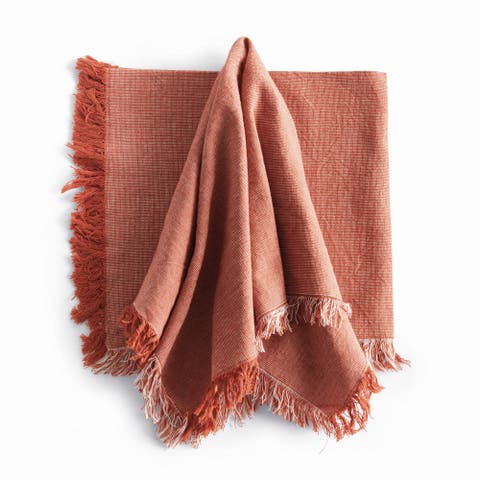 Aura Dinner Napkins - Rust - Pre-Washed Cotton - 4pc