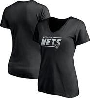 FANATICS Women's Fanatics Branded Black Brooklyn Nets Mascot In Bounds V-Neck T-Shirt
