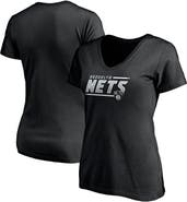 FANATICS Women's Fanatics Branded Black Brooklyn Nets Mascot In Bounds V-Neck T-Shirt