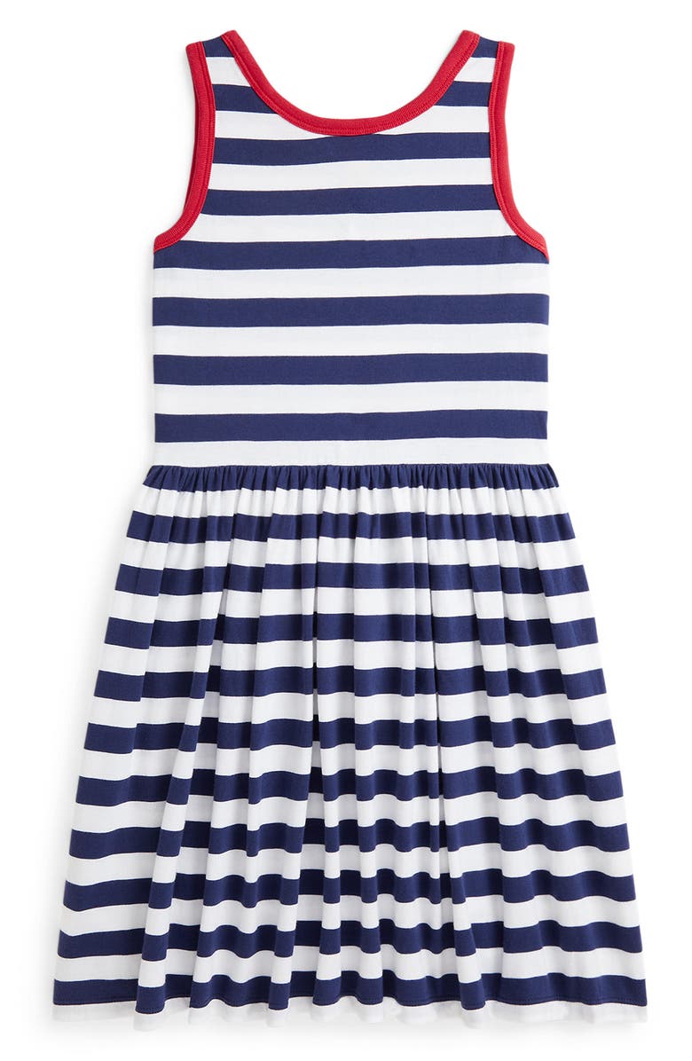 Polo Ralph Lauren Kids' Stripe Cotton Jersey Tank Dress, Alternate, color, 
