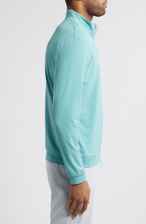Johnnie-o Motion Performance Quarter Zip Pullover In Green Grass