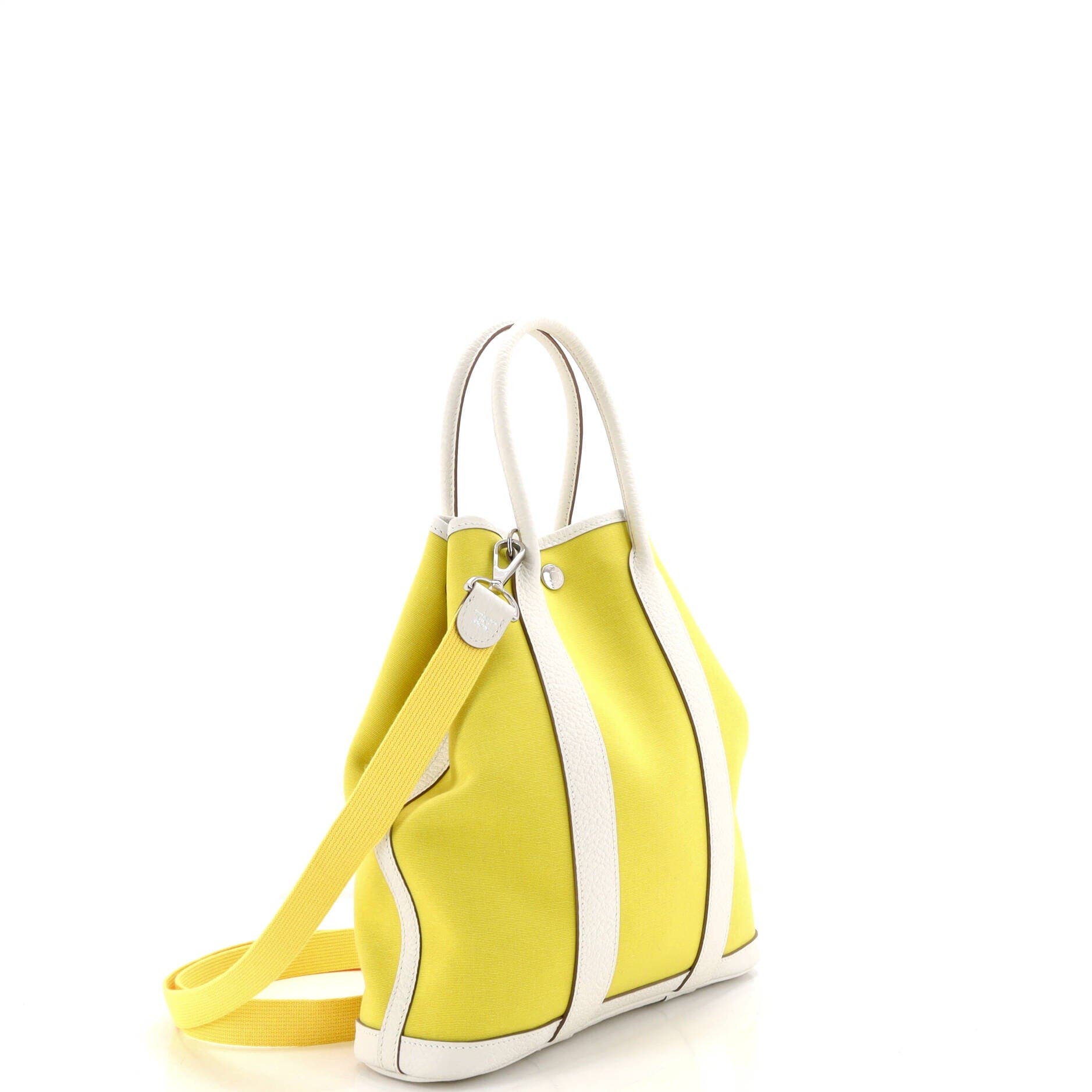 Garden File Tote Toile and Leather 28, Alternate, color, Yellow