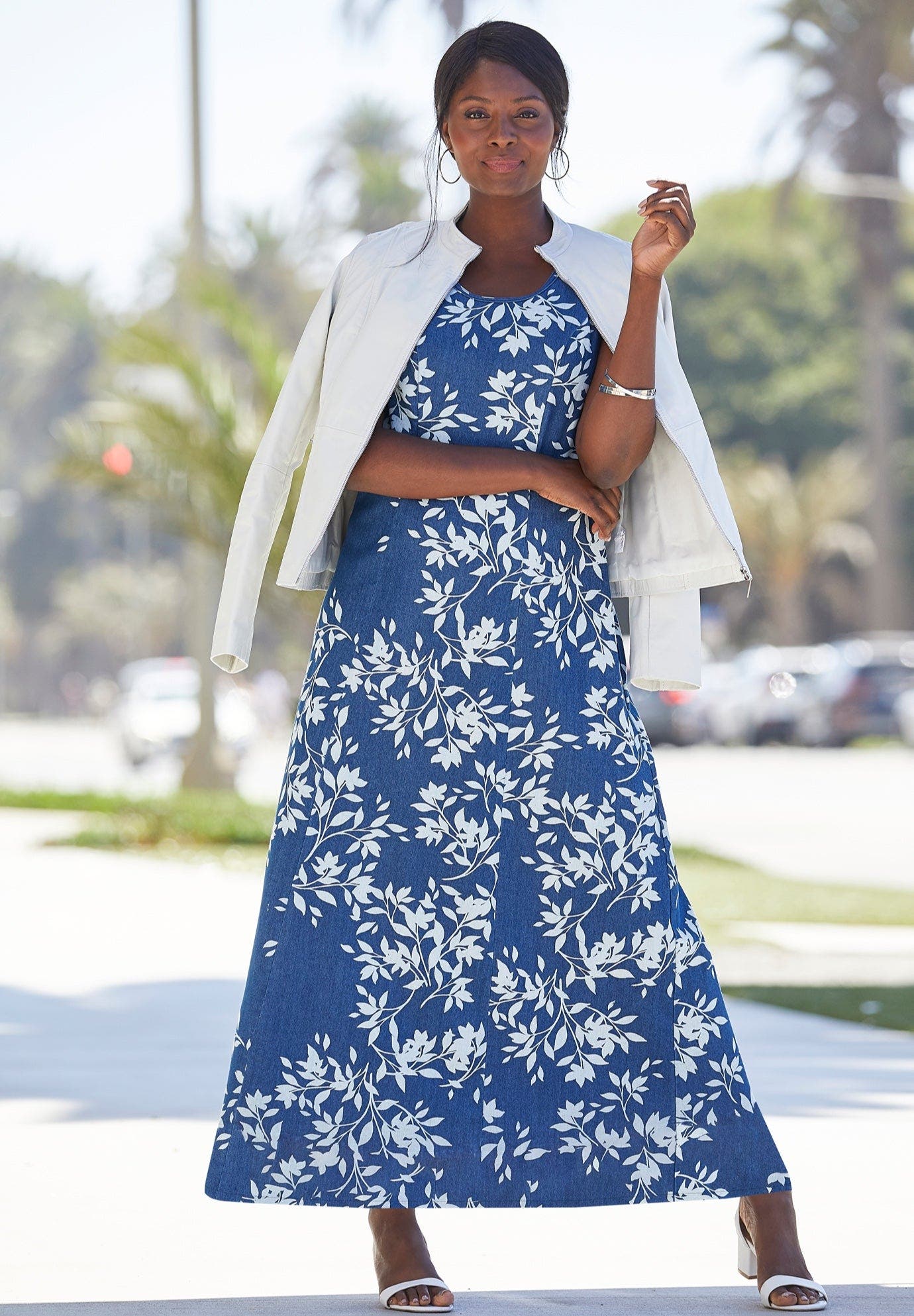 jessica london denim maxi dress Petite sailer Open-Back Long Sparkly Beaded Color:Baby Blue 2 Take your summer style Hytrade24