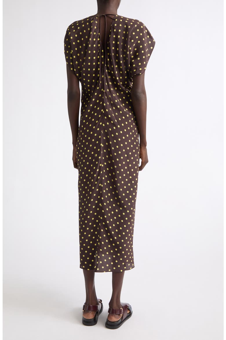 brown silk polka dot dress Alessandra Rich Brown Silk Casual Dress - IT42