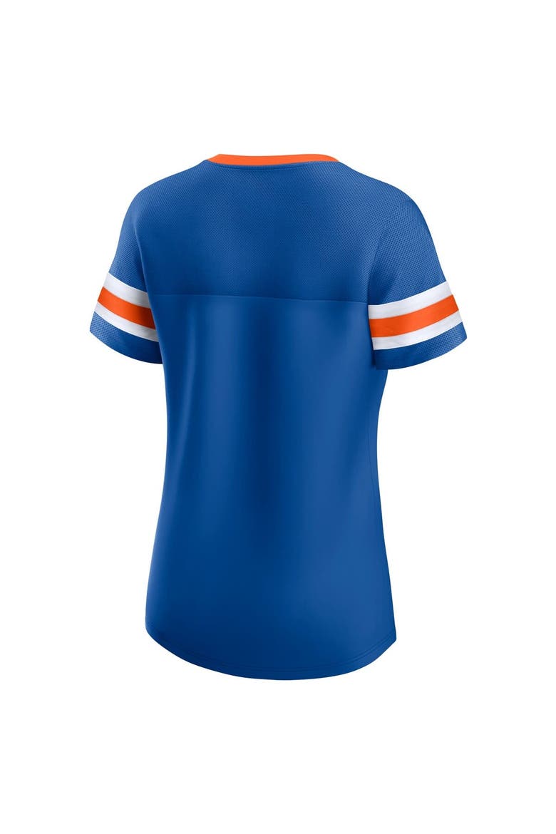Women's Fanatics  Royal Florida Gators Iconic Athena Lace-Up T-Shirt, Alternate, color, Royal