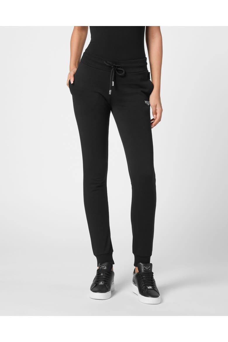 Jogging Trousers Iconic Plein Women, Main, color, black