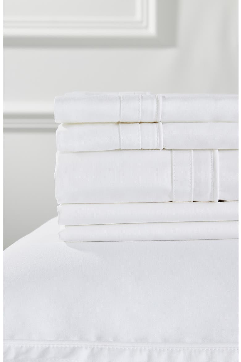 Cavendish 800 Thread Count Flat Sheet, Main, color, WHITE