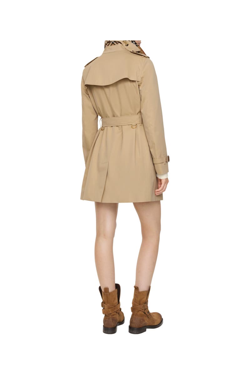 Burberry Short Kensington Heritage Trench Coat, Alternate, color, Honey Beige