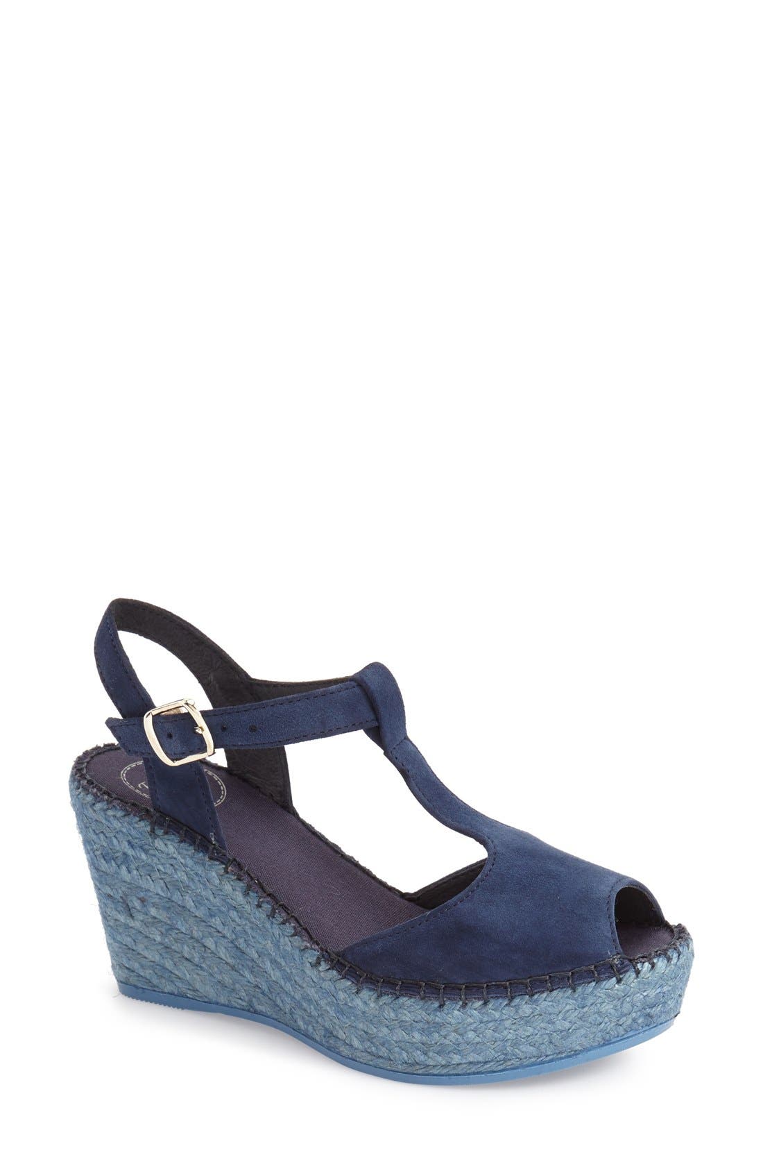 Toni Pons Lidia T-Strap Espadrille Wedge, Main, color, 