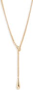 Nordstrom Droplet Curb Chain Lariat Necklace