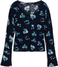 Desigual Print Rib Top