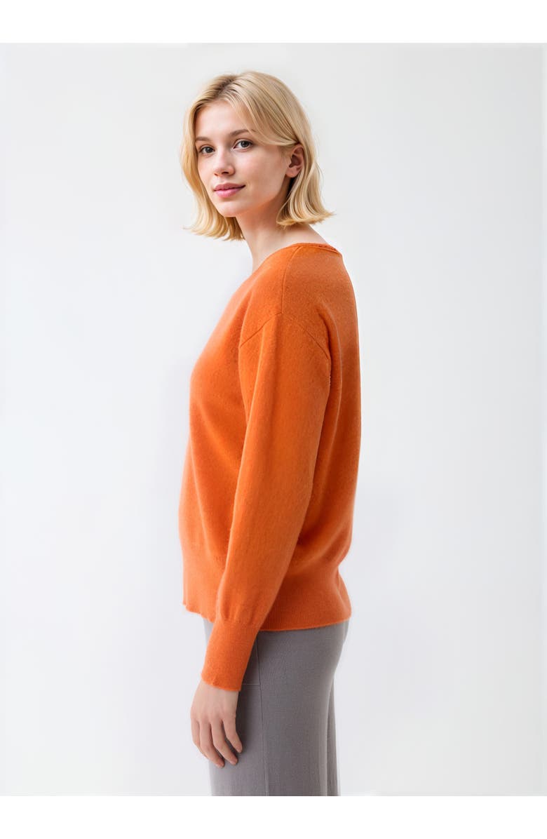 Majestic Filatures Cashmere Seamless Long Sleeve  Crewneck, Alternate, color, Sanguine