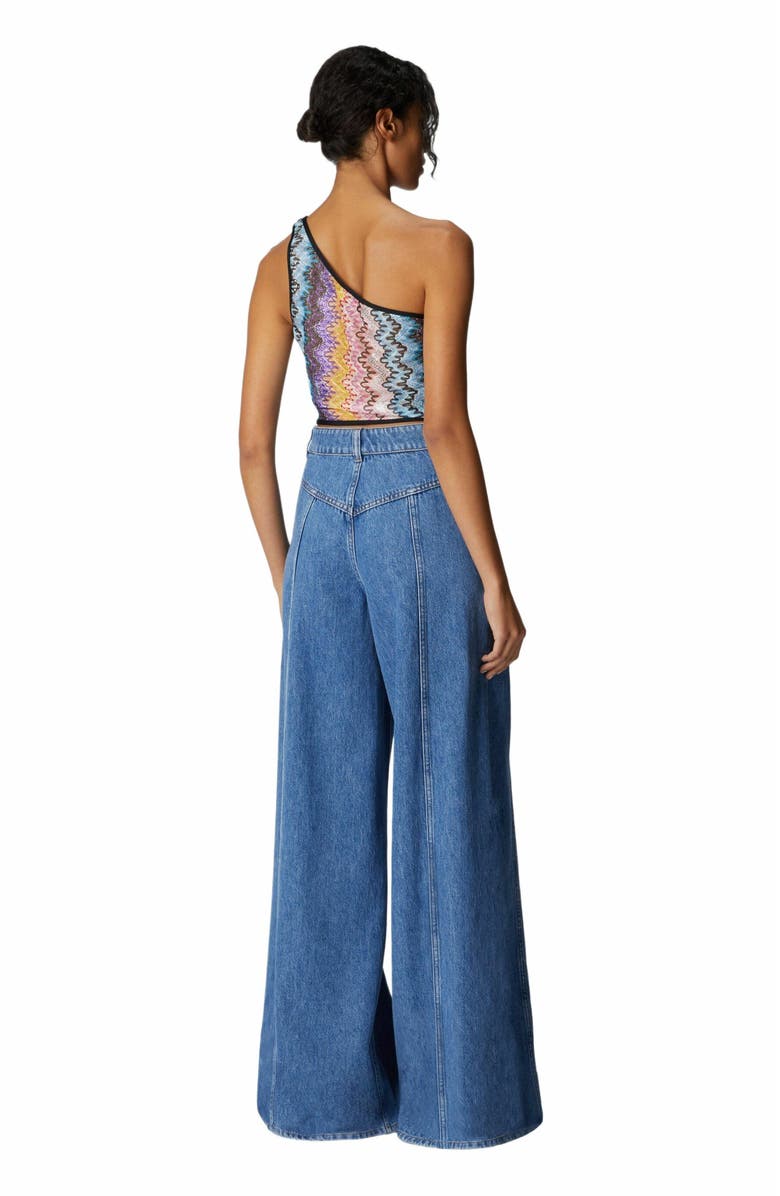 Missoni Printed Lace One-shoulder Top, Alternate, color, 