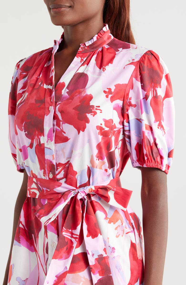 Julia Jordan Floral Puff Sleeve Shirtdress, Alternate, color,