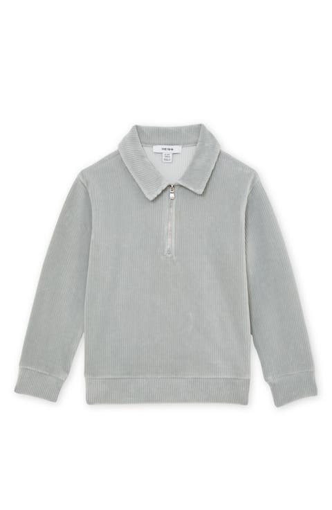 Kids' Bert Long Sleeve Cotton Corduroy Zip Polo Sweatshirt (Toddler, Little Kid & Big Kid)