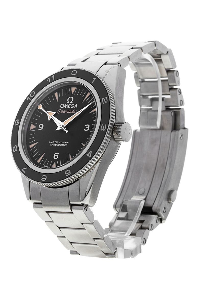 Omega Preowned 2015 Seamaster 300-Meter 233.32.41.21.01.001 Bracelet Watch, 41mm, Alternate, color, BLACK