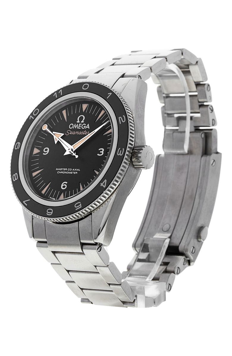 Watchfinder & Co. Omega Preowned 2015 Seamaster 300-Meter 233.32.41.21.01.001 Bracelet Watch, 41mm, Alternate, color, Black