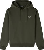 A.P.C. Rue Madame Embroidered Stretch Cotton Hoodie