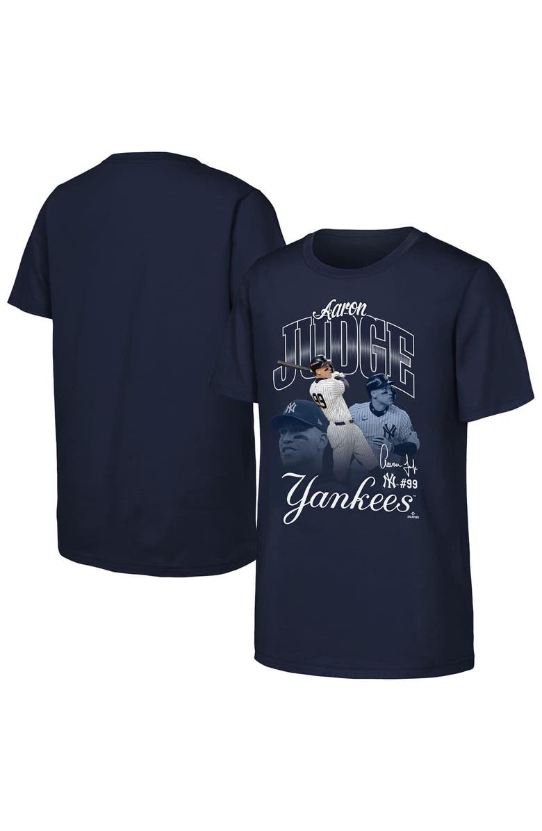 Outerstuff Youth Outerstuff Aaron Judge Navy New York Yankees Triple Player Graphic T-Shirt, Main, color, Navy