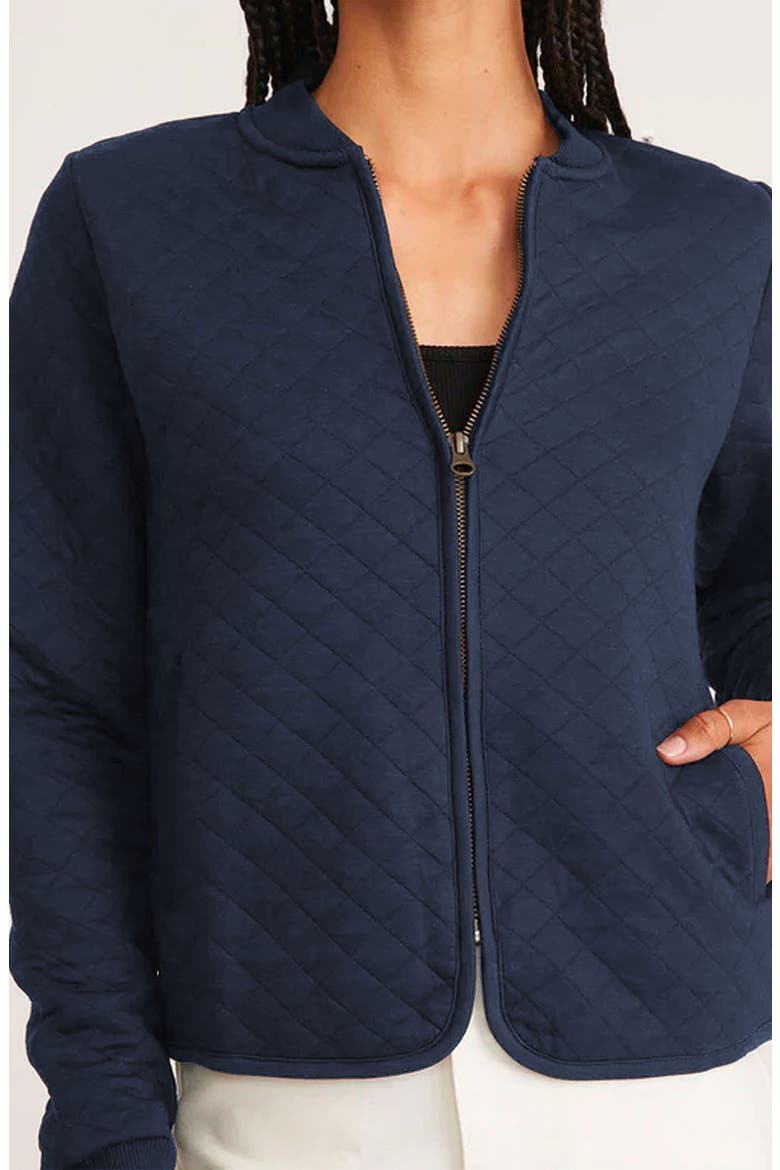 Corbet Quilted Bomber Jacket, Alternate, color, NAVY