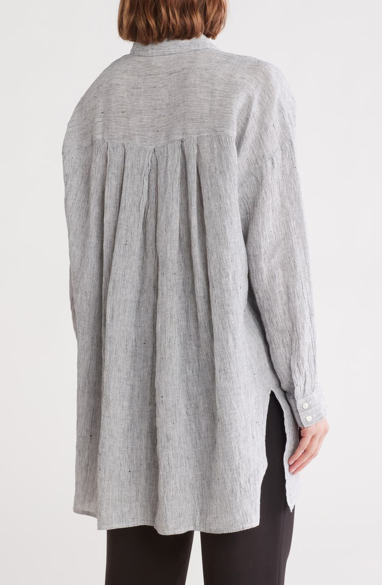 Eileen Fisher Classic Collar Organic Linen Button-Up Shirt, Alternate, color,