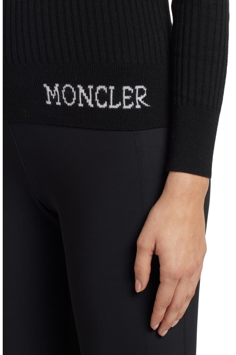 Logo Turtleneck Sweater, Alternate, color, BLACK