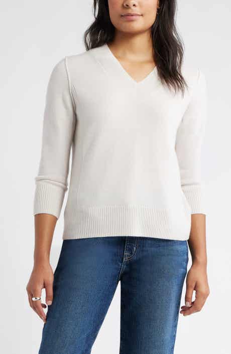 Caslon® V-Neck Wool & Cashmere Sweater