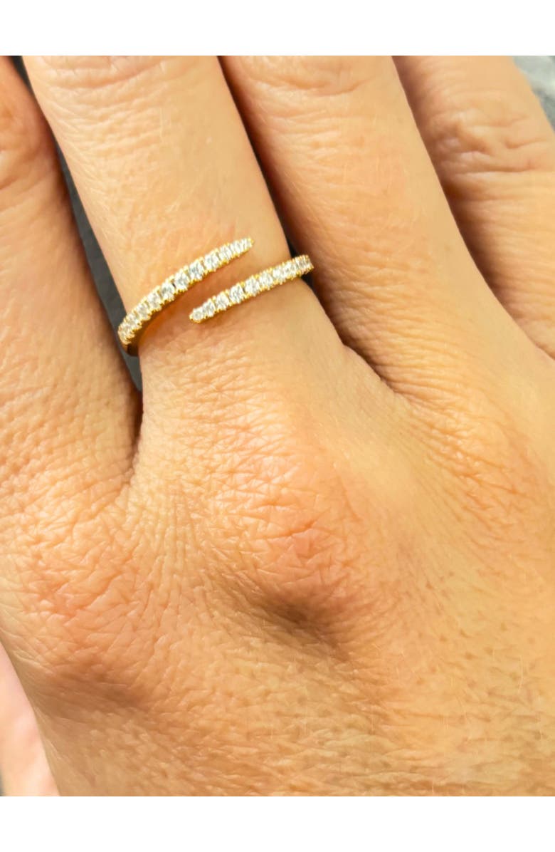 Hollywood Sensation Aurora Modern Open Spiral Ring with AAAAA Cubic Zirconia, Alternate, color, 