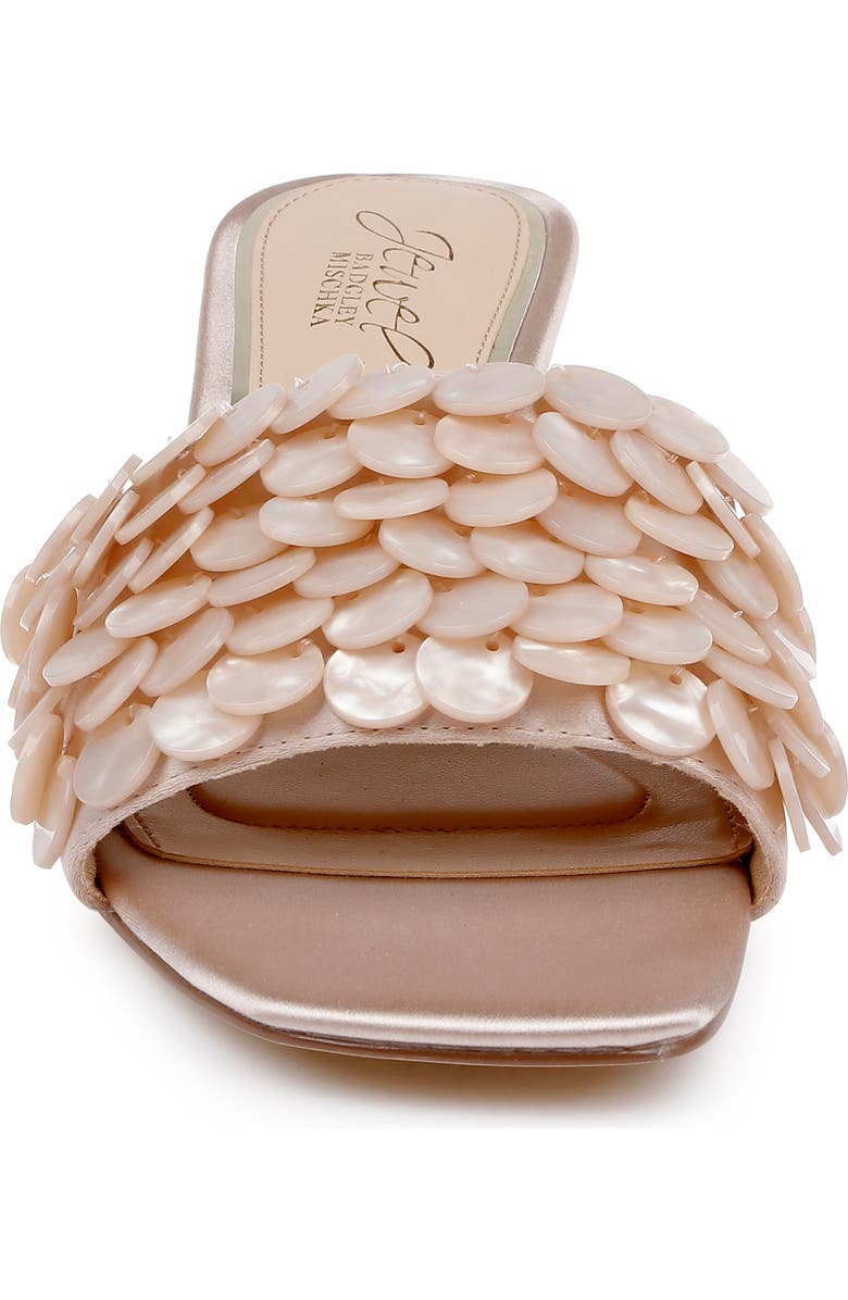 Jewel Badgley Mischka Pacific Block Heel Sandal, Alternate, color, Dark Nude Satin