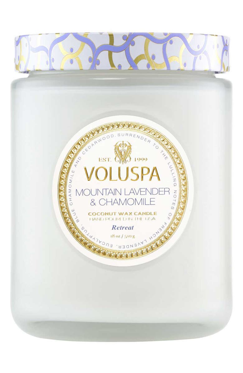 Voluspa Mountain Lavender & Chamomile Large Jar Candle, Main, color, Mountain Lavender & Chamomile