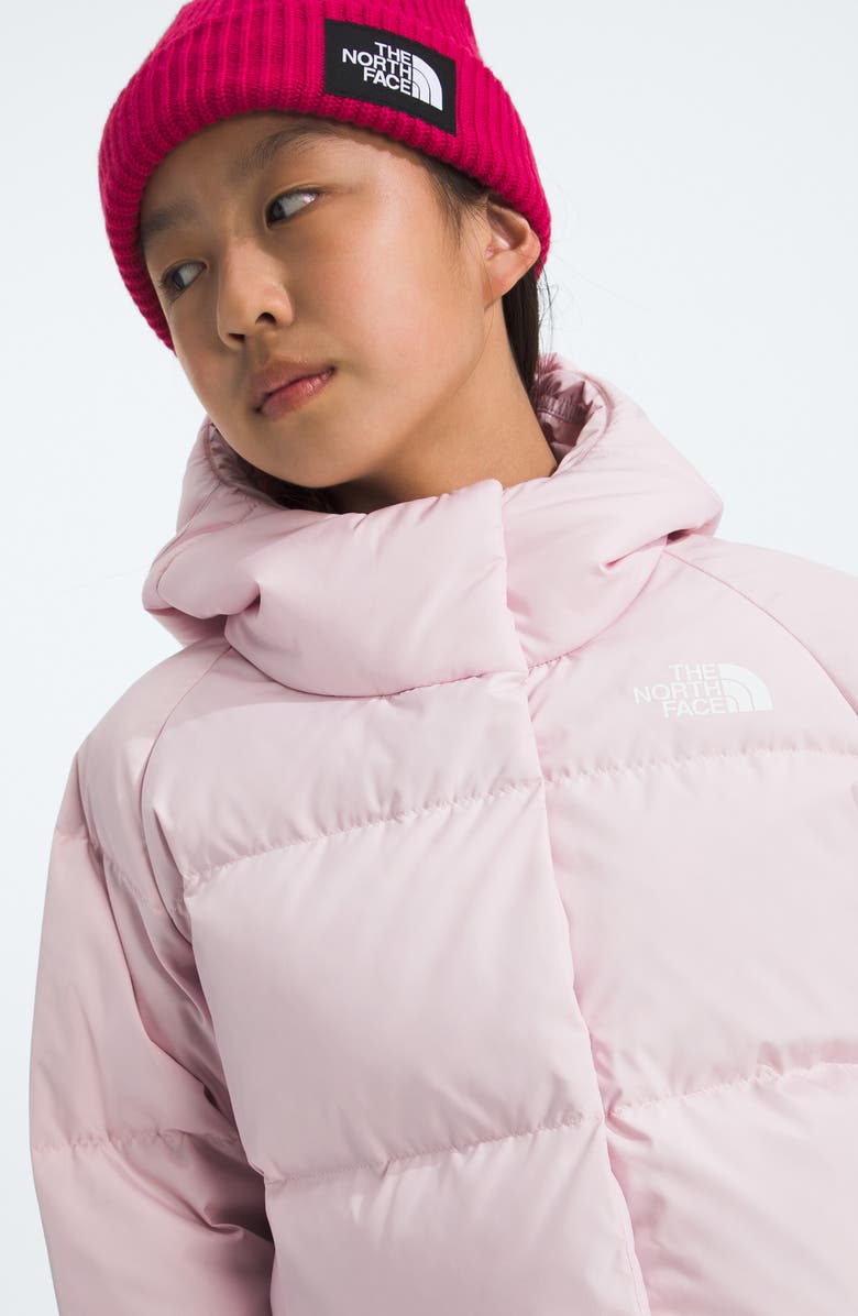 The North Face Kids' North 600-Fill-Power Down Hooded Jacket, Alternate, color, Pale Blossom