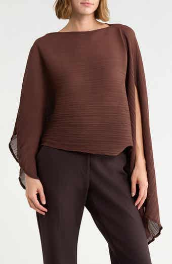 Off-the-Shouldered Asymmetric Poncho Top