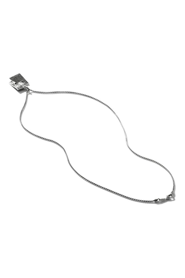 Bamboo Striated Pendant Necklace, Alternate, color, SILVER