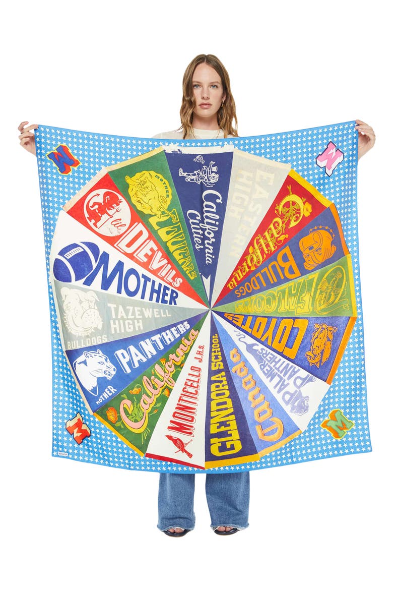 The Scarf It Up Silk Scarf, Main, color, TEAM SPIRIT