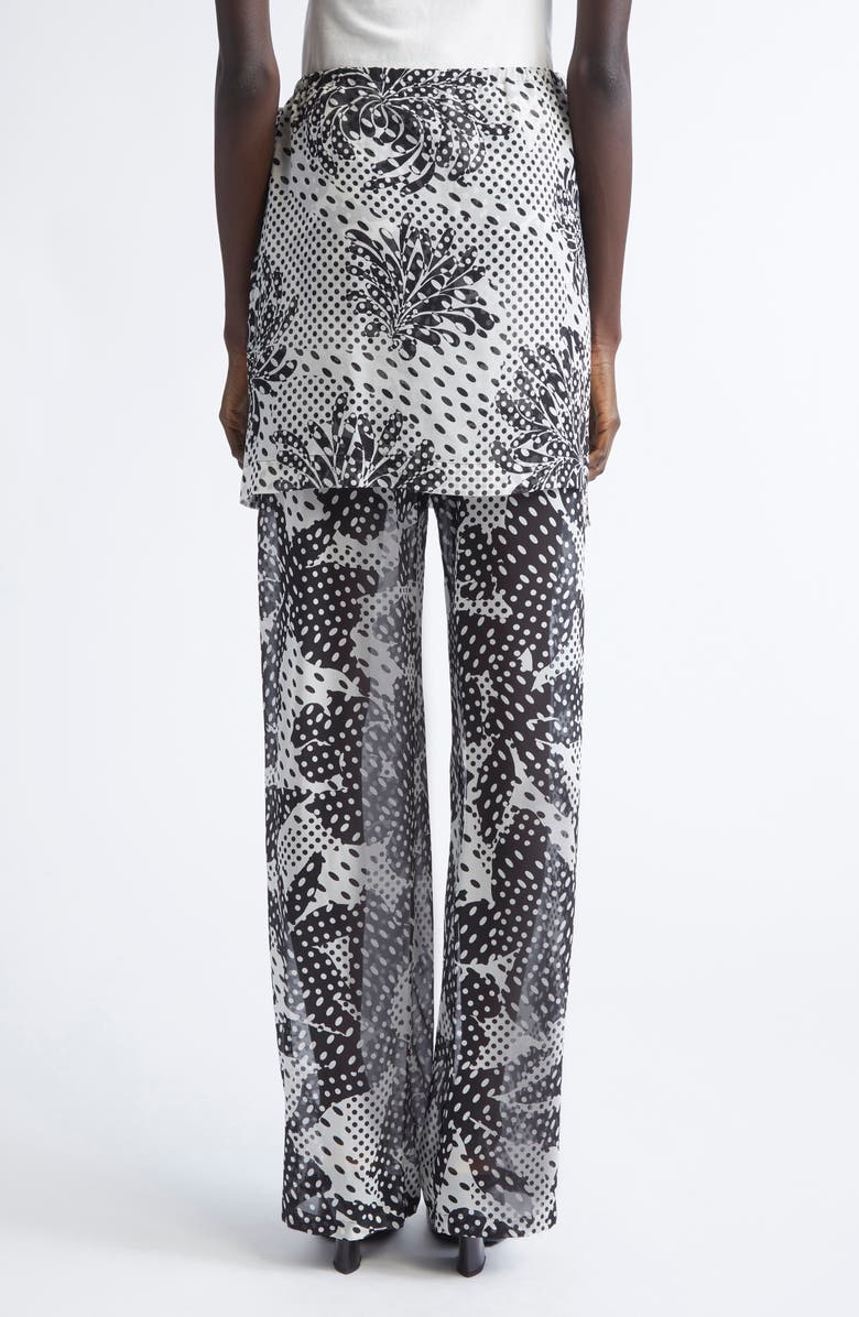 Dries Van Noten Pritty Polka Dot Silk Skirt Pants, Alternate, color, Ecru