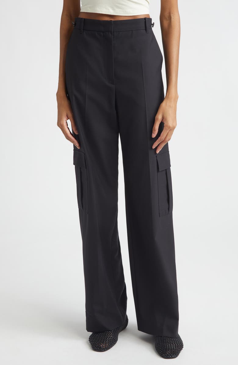 EENK Convertible Panel Wool Blend Cargo Pants, Alternate, color, Black