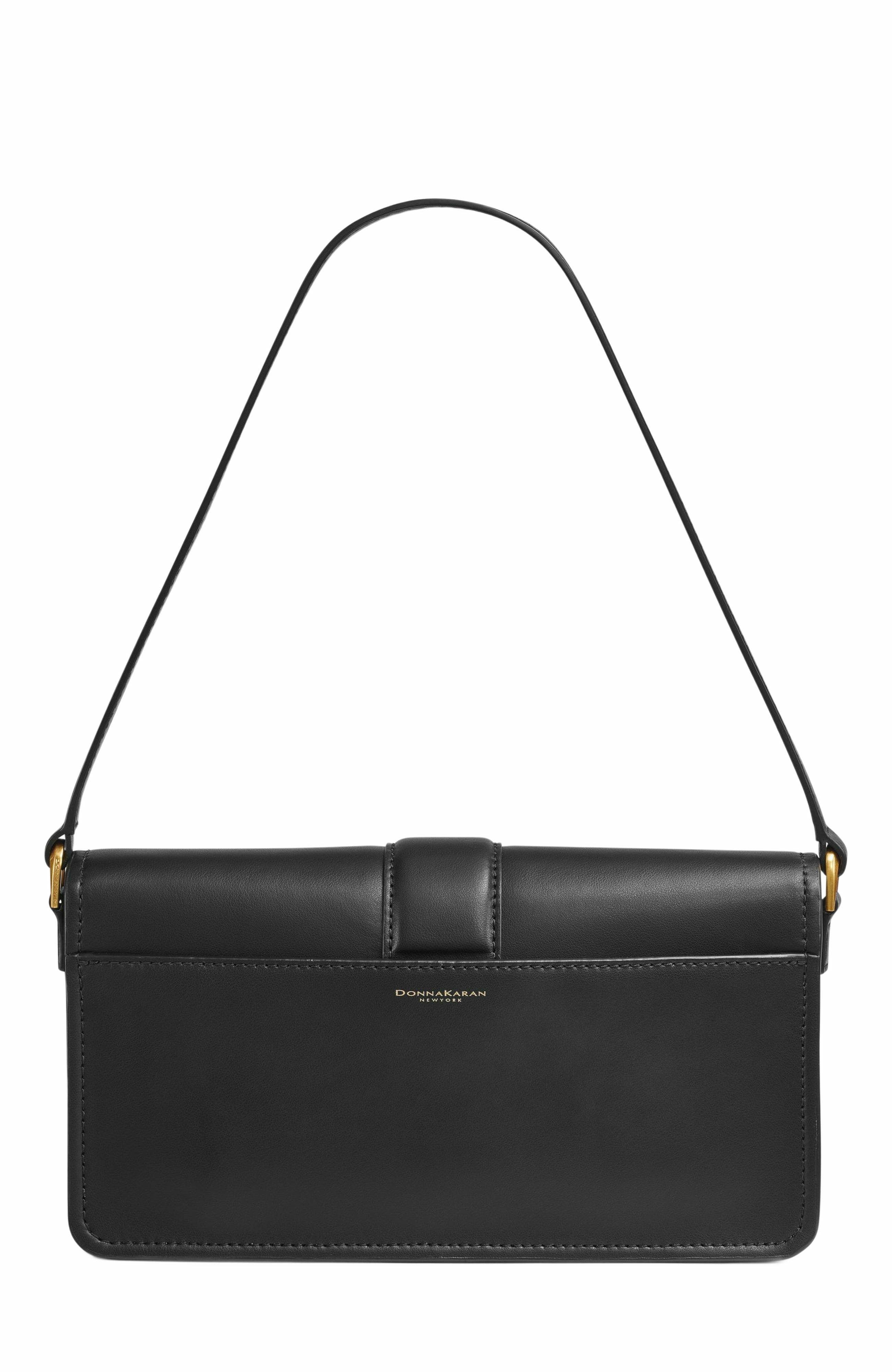 Donna Karan New York Valley Stream Convertible Shoulder, Alternate, color, Black/Gold