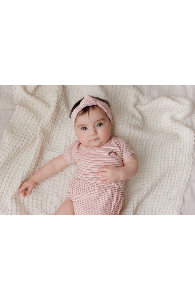 Ely's & Co. Metallic Stripe Collection - Girl Romper, Alternate, color, Pink