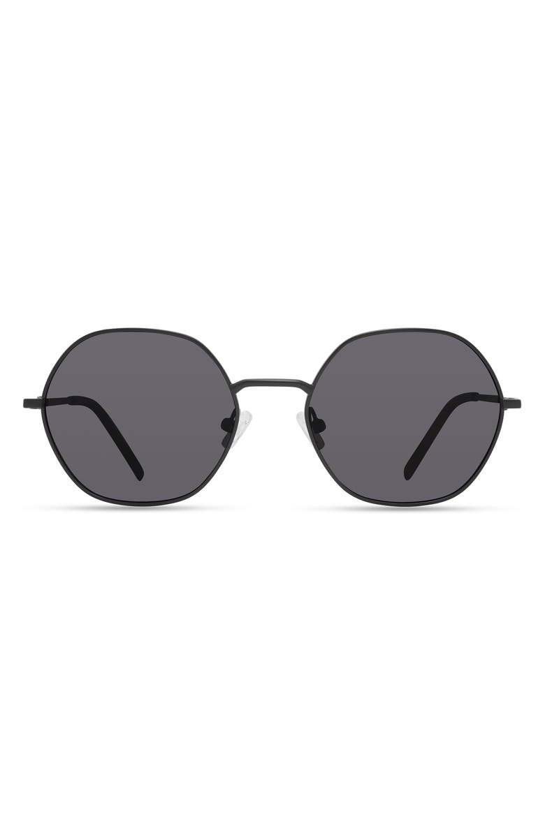 Eco Aloe Round Sunglasses, Main, color, Black