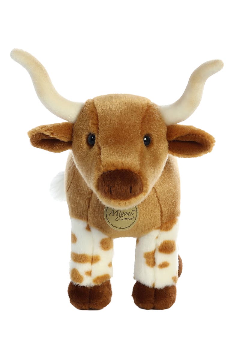 Aurora World Toys 11" Longhorn Cow Plush, Main, color, 