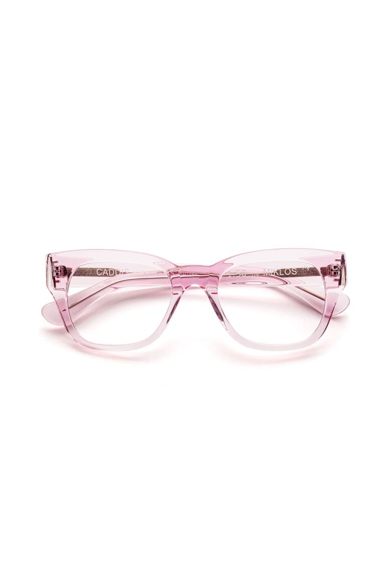 Miklos | Reading Glasses, Main, color, Polished Clear Pink