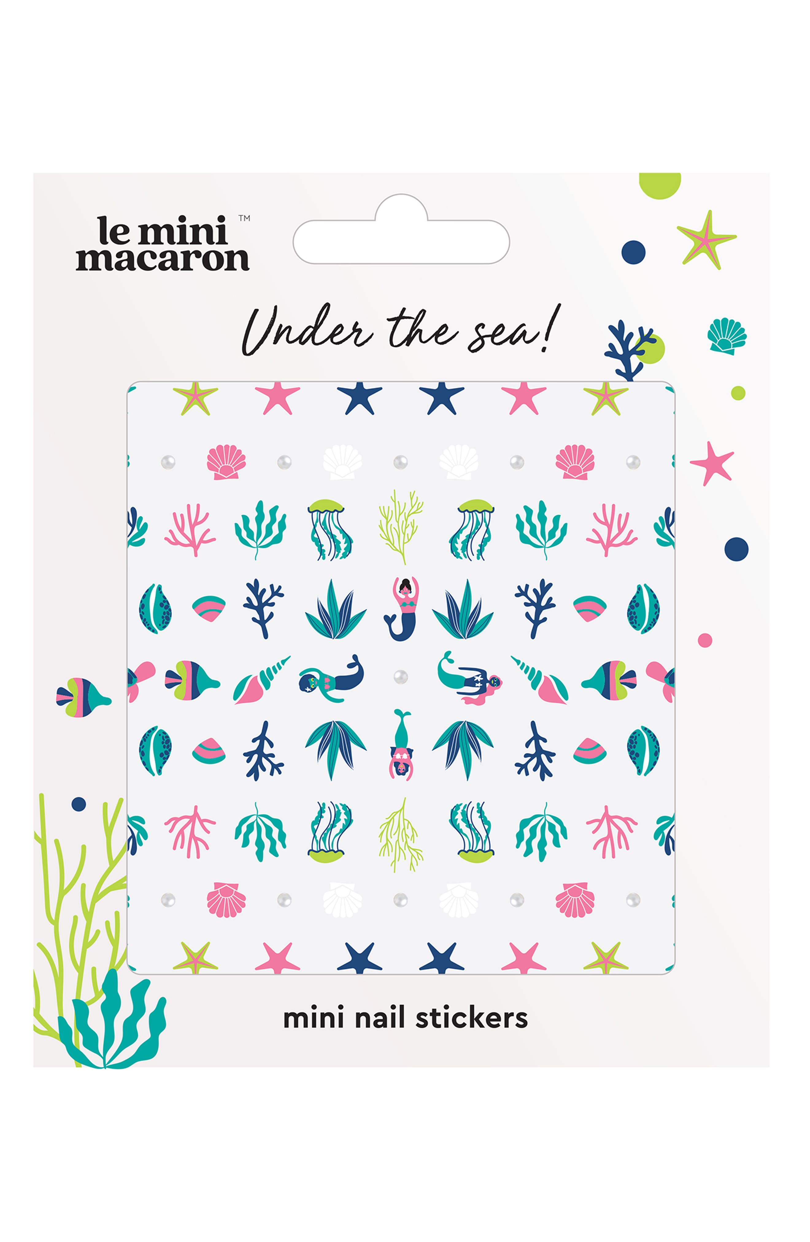 Le Mini Macaron Mini Nail Stickers in Under The Sea 