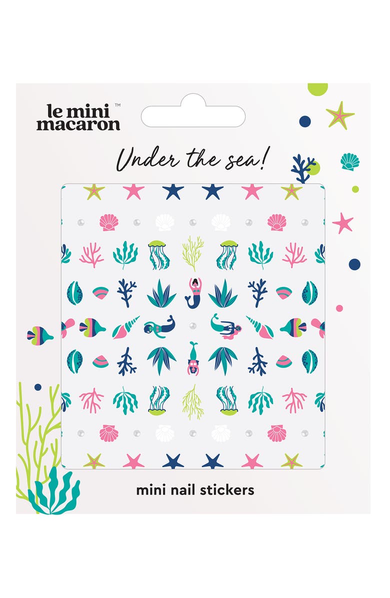 Le Mini Macaron Mini Nail Stickers, Main, color, Under The Sea