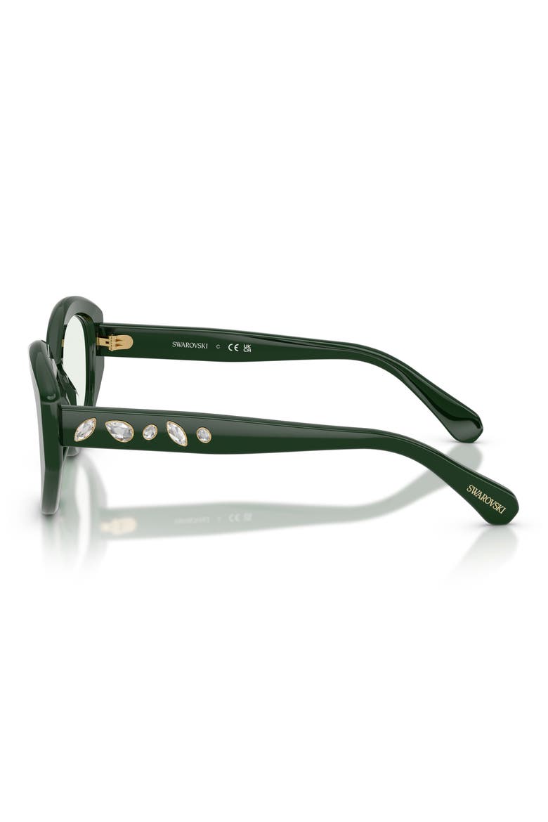 53mm Polarized Irregular Sunglasses, Alternate, color, DARK GREEN / PHOTO GREEN